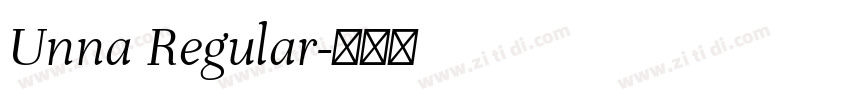 Unna Regular字体转换